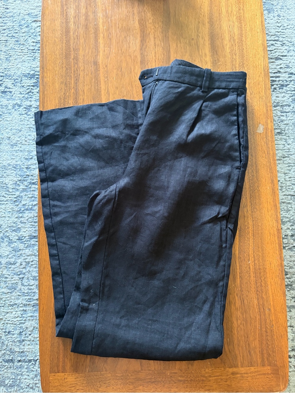 Classic Black Linen Trousers